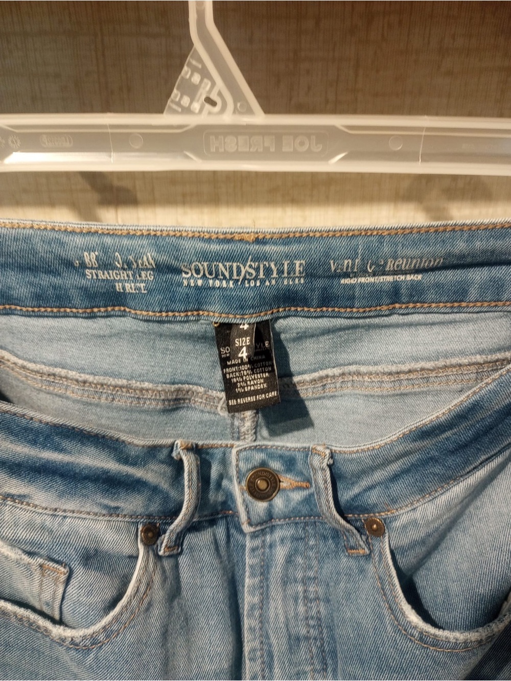 High-Rise Light Blue Distressed Women's Jeans - Picture 12 of 13